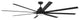 Craftmade 84" Rush, Flat Black With Flat Black Blades