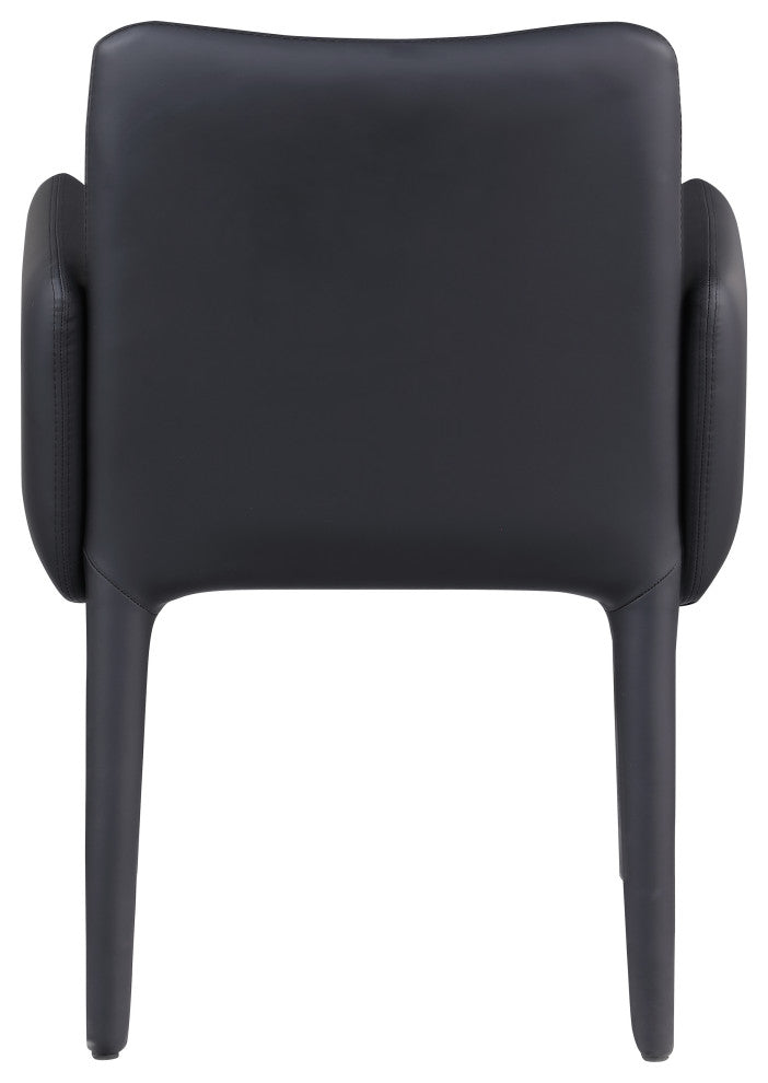 Pelle Faux Leather Accent/Dining Chair, Black
