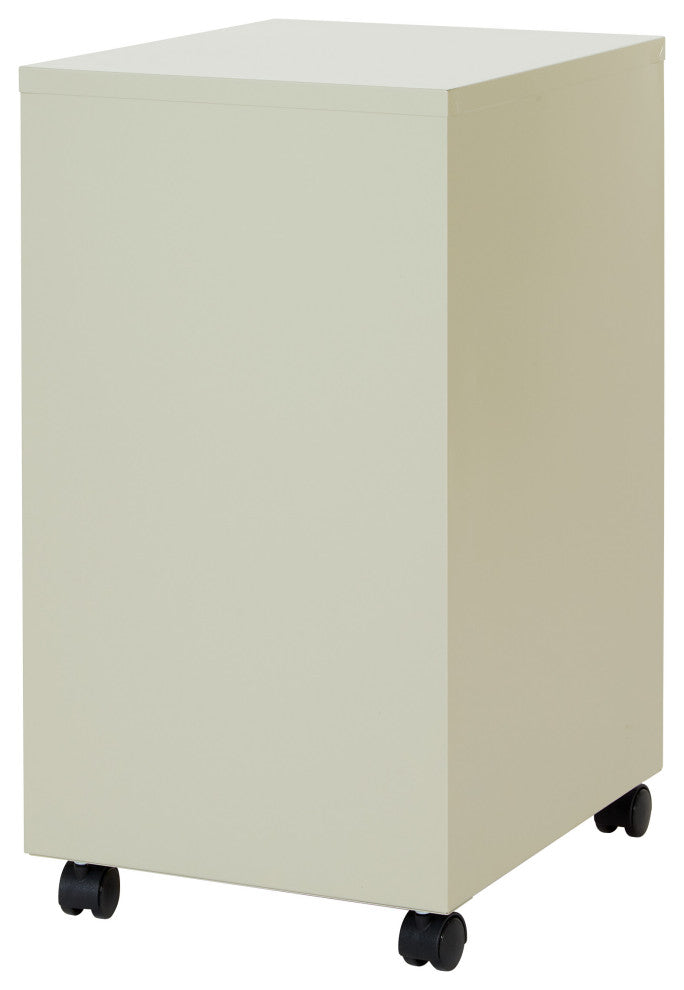 2 Drawer Mobile Locking Metal File Cabinet, Tan