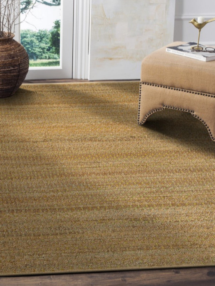 9" x 12" Classic Beige Toned Jute Area Rug