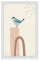 "Bird on Pillar" Framed Painting Print, 20x30