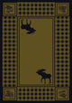 Moose Refuge Rug, Green, 5'x8', Rectangle