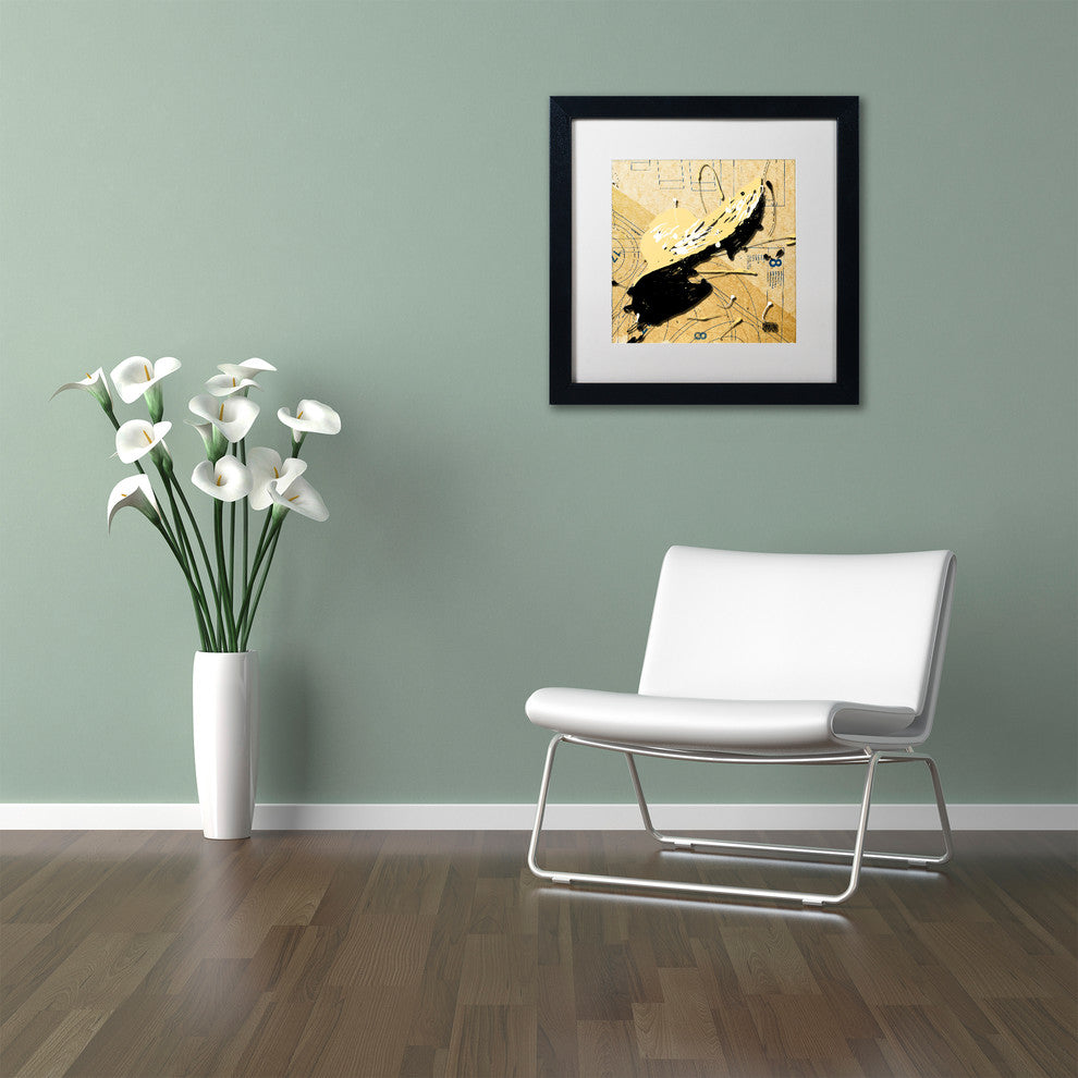 ''Beige Floppy'' Matted Framed Canvas Art by Roderick Stevens