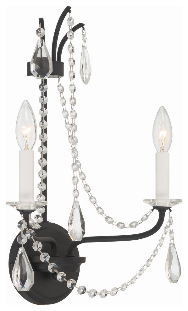 Karrington 2-Light Matte Black Wall Mount