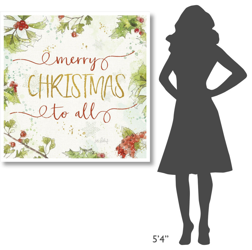 "Christmas Sentiments IV" Digital Paper Print by Katie Pertiet, 42"x42"