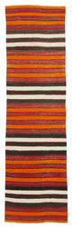 Rug N Carpet - Handmade Turkish 2' 11" x 10' 4" Tribal Runner Kilim Rug