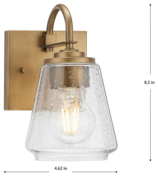 Martenne Collection 1-Light Aged Bronze Modern Farmhouse Vanity Light