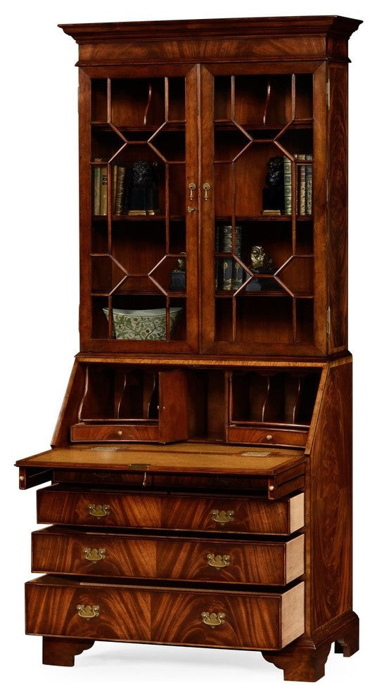 George III Mahogany Secretary Bookcase