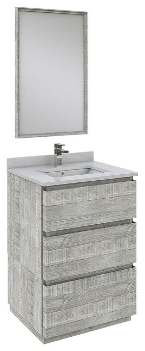 Fresca Formosa Modern 24" Ash Freestanding Vanity Set