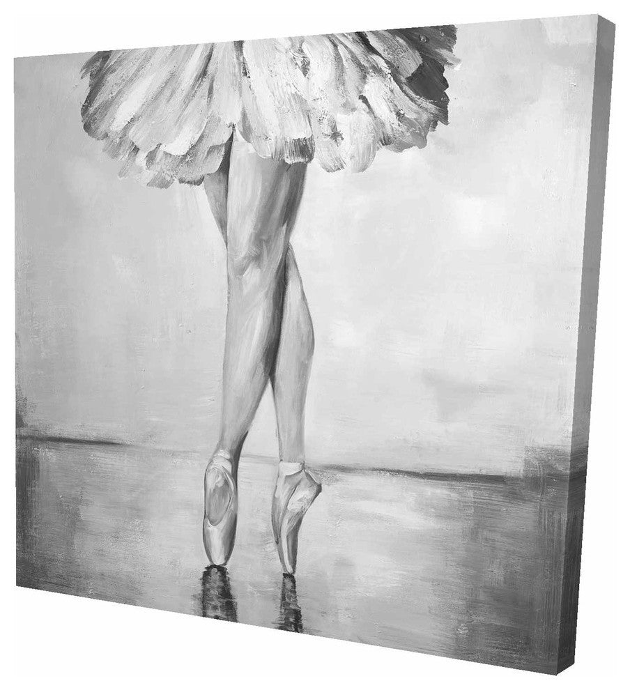 Ballerina Classic Steps, Fine Art Gallery Wrapped Canvas, 24"x24"