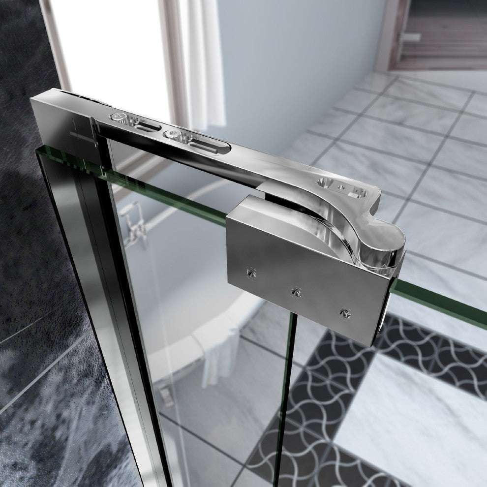 DreamLine 30 to 40, Frameless Pivot Shower Door, Clear Glass Door