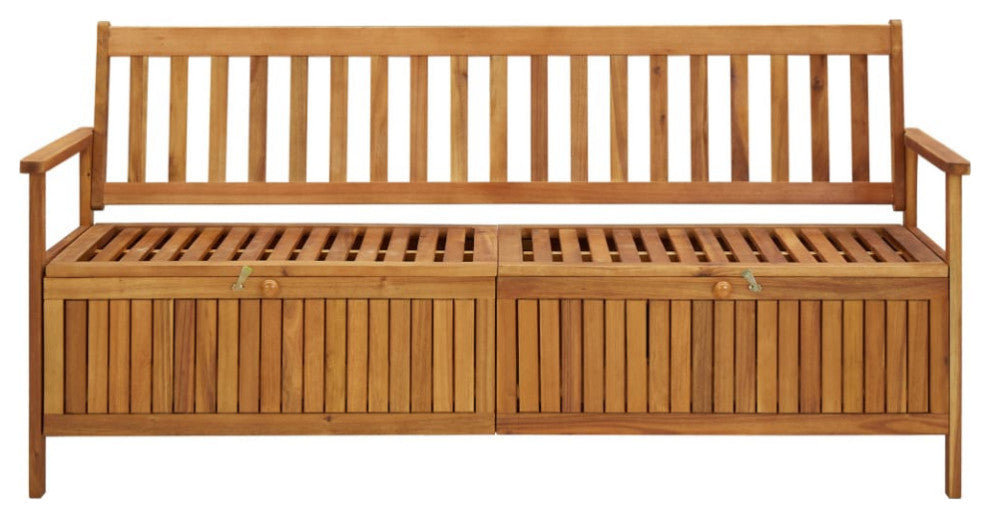 vidaXL Outdoor Storage Bench Deck Box for Patio Furniture Solid Wood Acacia