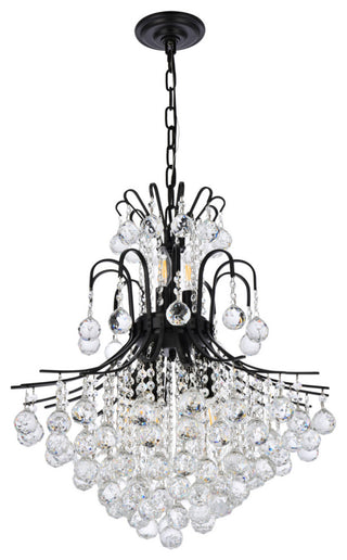 Elegant Lighting V8002D22/RC Toureg 11 Light 22"W Crystal - Black