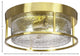 12" 2-Light Flush Mount Light, New Age Brass, Smoke Bubble Glass