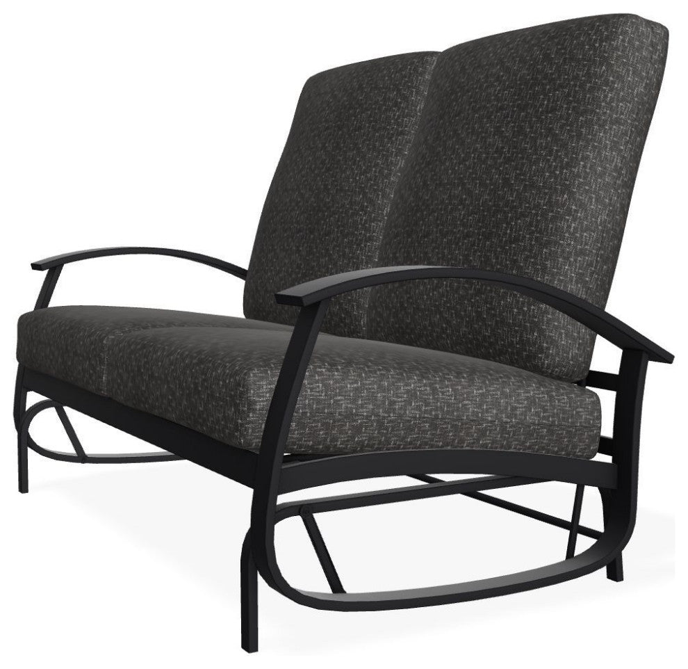 Belle Isle Cushion Deep Seating 2-Seat Glider, Hither Char/Black
