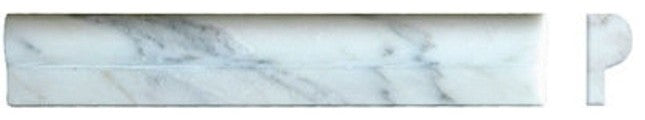 Arabescato Carrara Rail Molding Polished , 1"x12", Set of 30