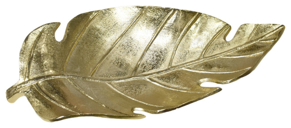 Handmade Decorative Aluminium Tray, Gold Color Coated