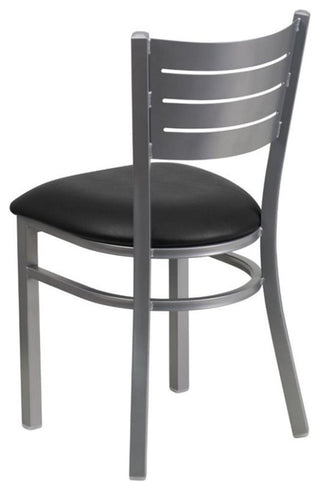 Bowery Hill Restaurant Dining Chair in Black and Silver