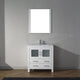 Dior 32" Single Bathroom Vanity, White, White Ceramic, Brushed Nickel Faucet