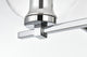2 Light Chrome And Clear Bath Sconce