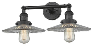 Halophane 2-Light LED Bath Fixture, Matte Black