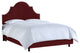 Taylor Nail Button High Arch Notched Bed, Velvet Berry, Twin