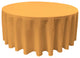 LA Linen Round Polyester Poplin, Gold, 132" Round