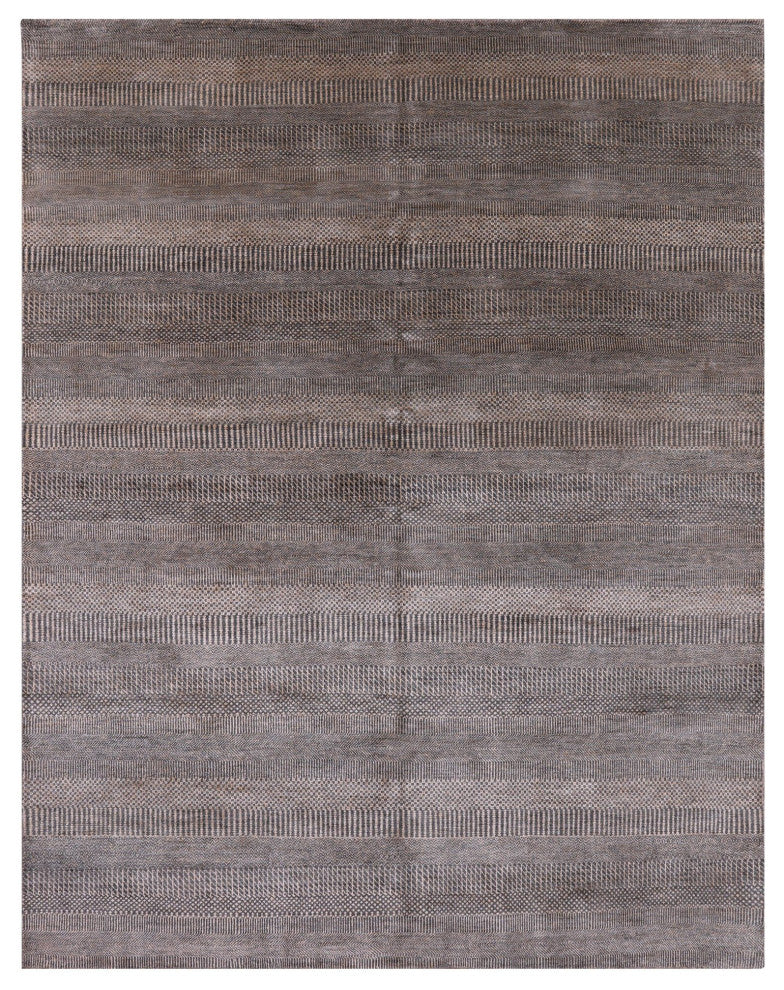 8' 0" X 9' 10" Savannah Gabbeh Hand-Knotted Wool and Silk Rug Q7844