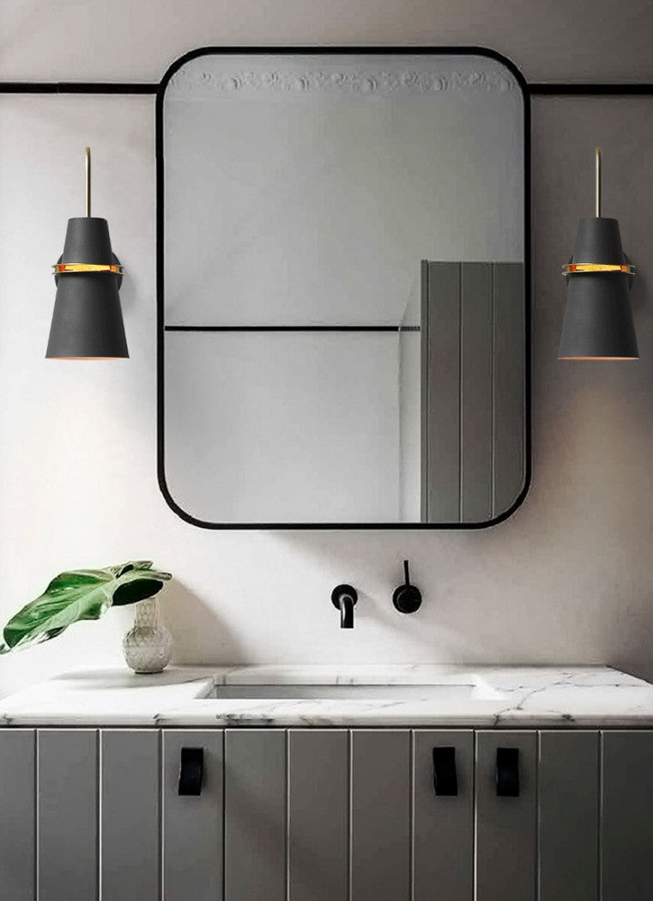 Kandersteg | Wall Lamp in the Shape of Truncated Cone, White