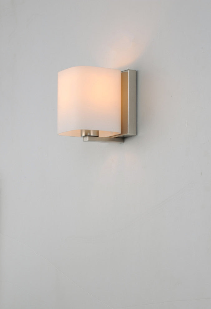Maxim 11251SW Wrap 1 Light 6" Tall Bathroom Sconce - Satin Nickel