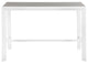 Nizuc Outdoor Rectangular Patio Bar Table, Light Gray