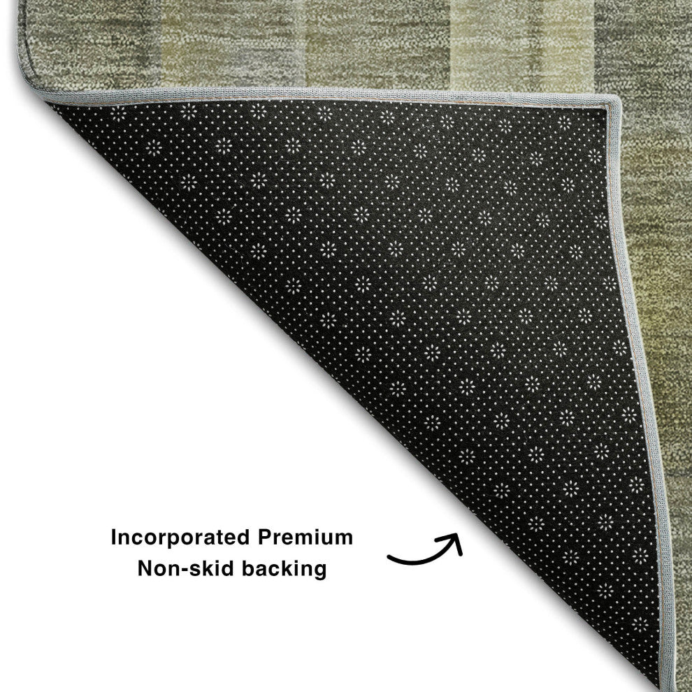 Premium Machine Washable Mayfield AMF534 Gray 9'' x 12'' Rug