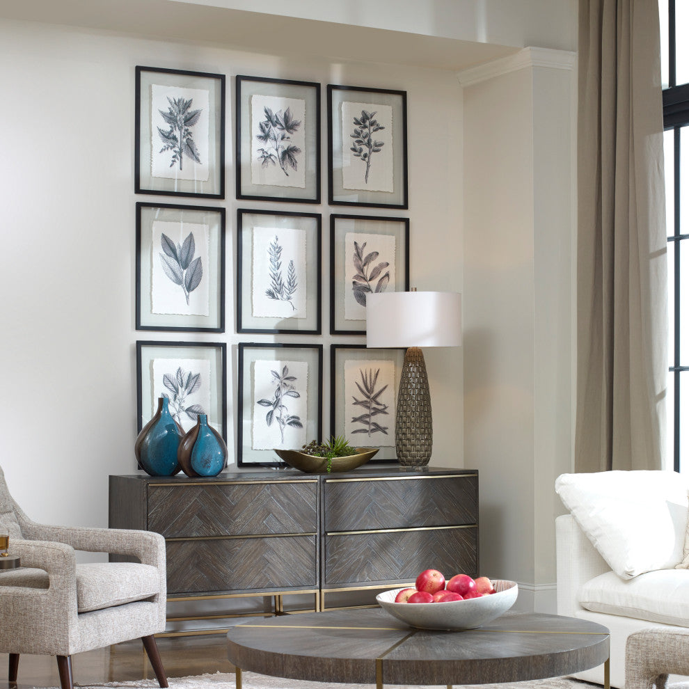 Uttermost Farmhouse Florals Framed Prints, 9-Piece Set