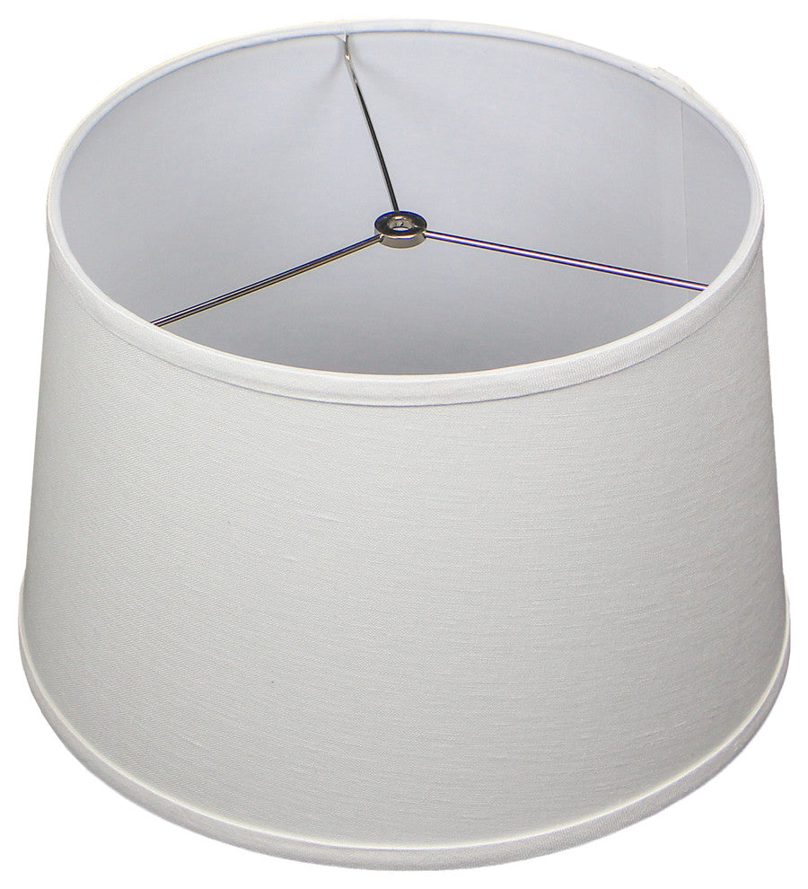 Fenchel Shades, 13"x15"x10" Spider Attachment Lamp Shade, Designer Linen Off Whi