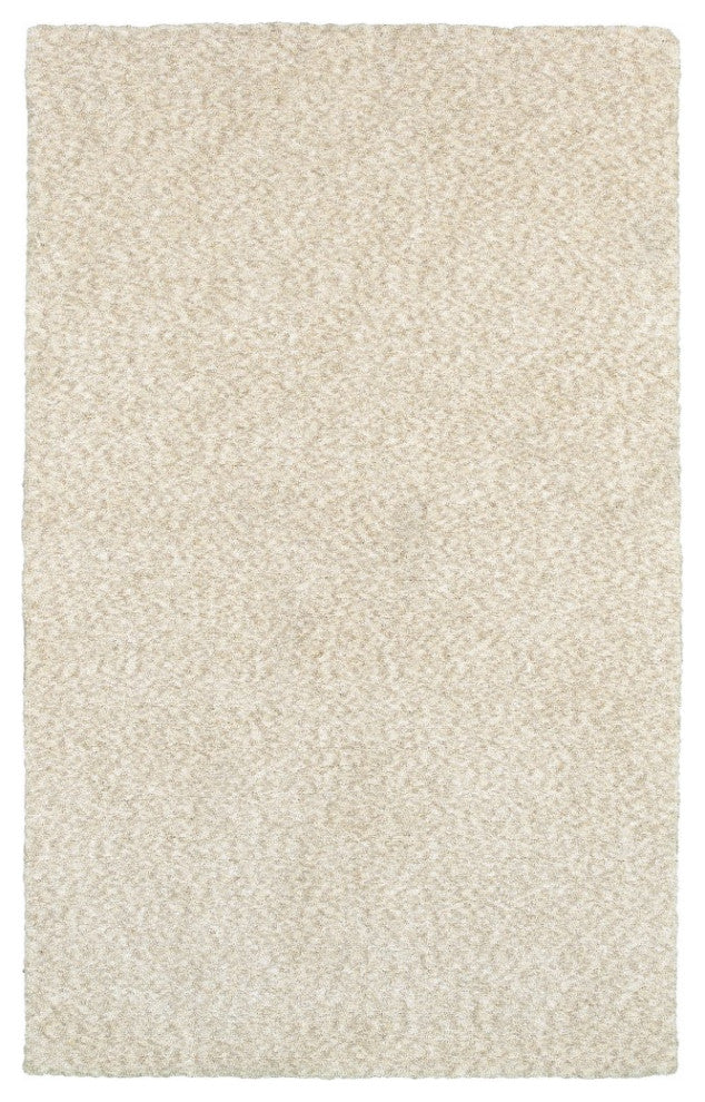 5' X 7' Modern Shag Ivory Indoor Area Rug