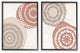Geometric Mandala Ink Drops Boho Circular Doodle, 2pc, each 24 x 30