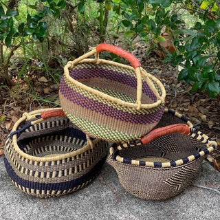 Bolga Market Basket, Large, Mixed Colors