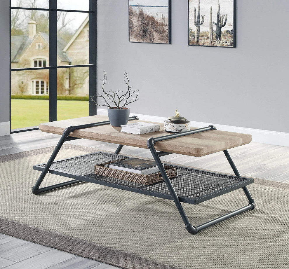 Coffee Table, Oak and Sandy Gray