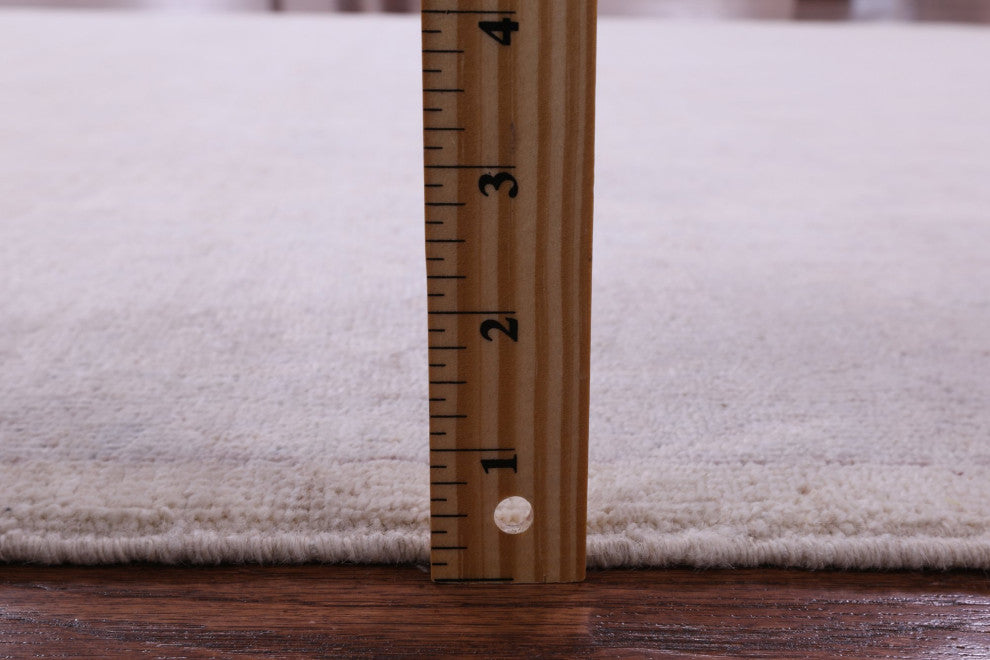 Hand-Knotted Peshawar White Wash Wool Rug 6' 0" X 9' 2" Q9529