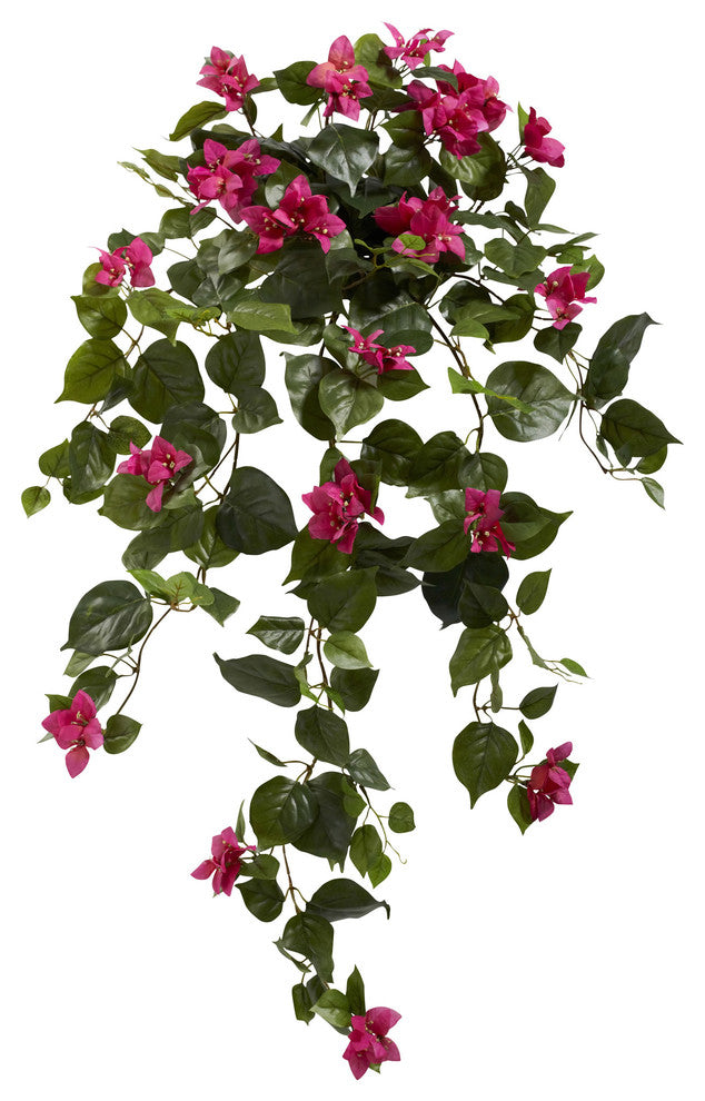 Nearly Natural 37" Bougainvillea Hanging Artificial Plant (Set of 2)
