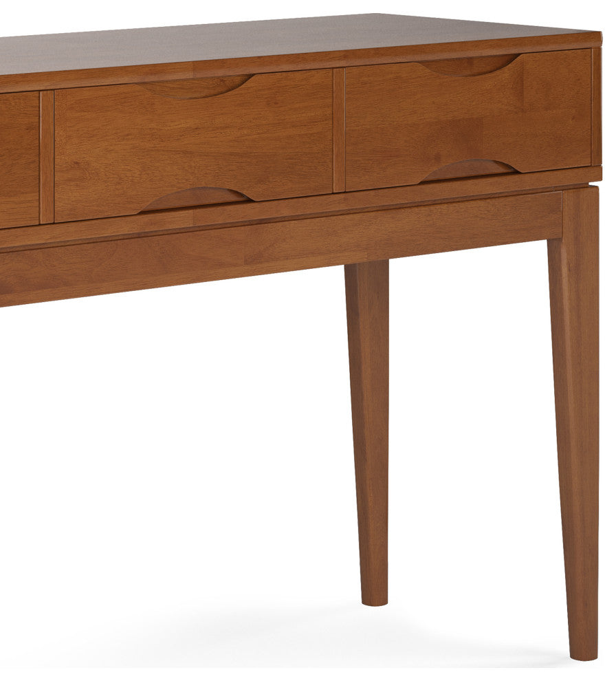 Harper Solid Hardwood Console Sofa Table, Teak Brown