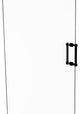 Contemporary 8" Dotted Accent Back to Back Shower Door Pull, Matte Black