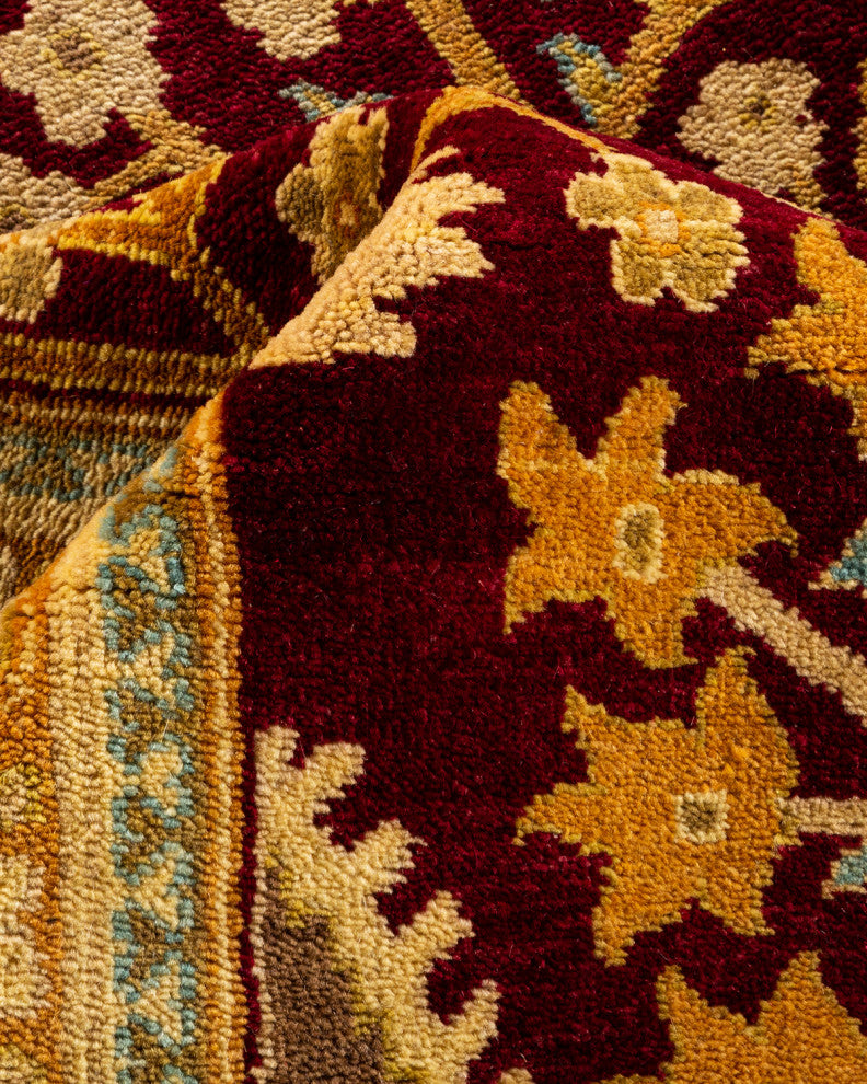 Eclectic, One-of-a-Kind Hand-Knotted Area Rug Red, 11' 10 x 15' 1