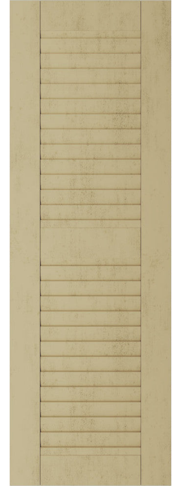 Rustic 2 Equal Louver Faux Wood Shutters, Per Pair, Hand Hewn, 15x24"