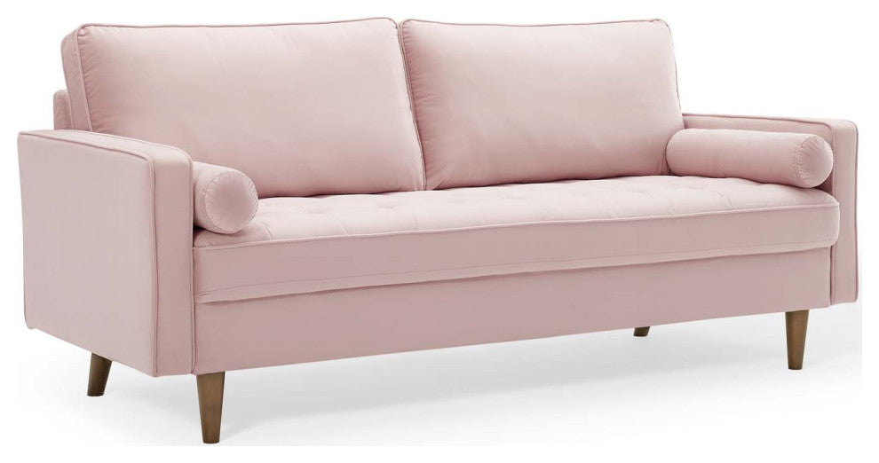 Valour Performance Velvet Sofa - Pink