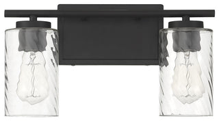 2-Light Bathroom Vanity Light, Matte Black