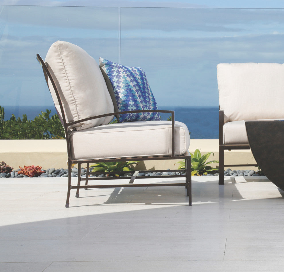 La Jolla Sleek Durable Outdoor Loveseat In Espresso Finish Outdoor Loveseat