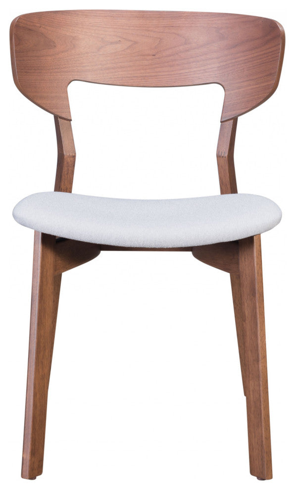 Russell Dining Chair, Set of 2 Walnut and Gray