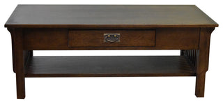 Mission Crofter Style 1-Drawer Coffee Table, Walnut