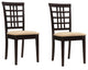 Set of 2 Dining Chairs, Cappuccino